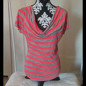 Large Grey and pink top